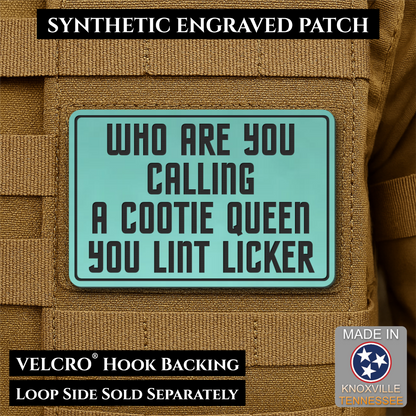 Lint Licker Funny Quote Morale Patch, 2x3" | Made in USA | VELCRO® Brand Hook Backing