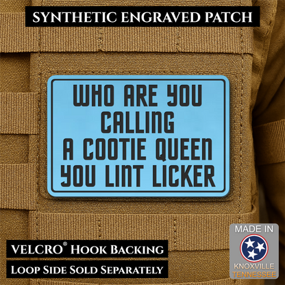 Lint Licker Funny Quote Morale Patch, 2x3" | Made in USA | VELCRO® Brand Hook Backing