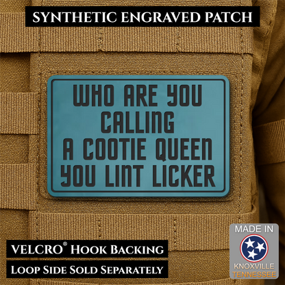 Lint Licker Funny Quote Morale Patch, 2x3" | Made in USA | VELCRO® Brand Hook Backing