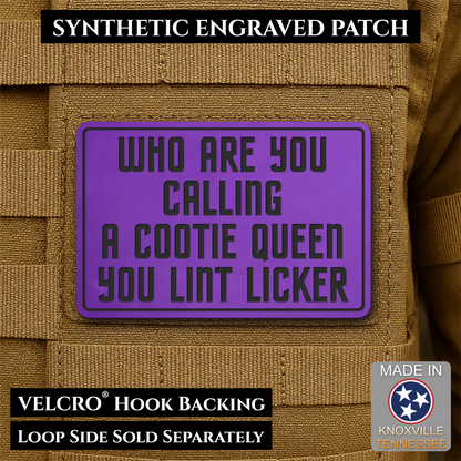 Lint Licker Funny Quote Morale Patch, 2x3" | Made in USA | VELCRO® Brand Hook Backing