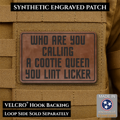 Lint Licker Funny Quote Morale Patch, 2x3" | Made in USA | VELCRO® Brand Hook Backing