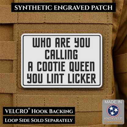 Lint Licker Funny Quote Morale Patch, 2x3" | Made in USA | VELCRO® Brand Hook Backing