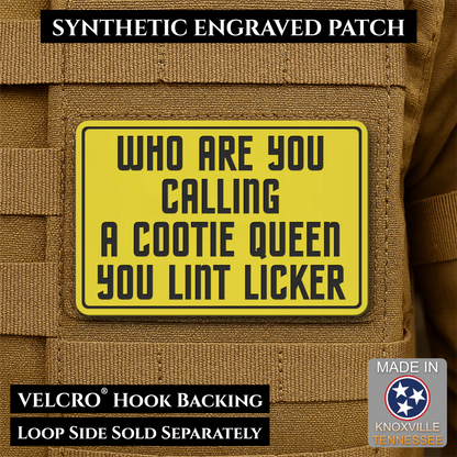 Lint Licker Funny Quote Morale Patch, 2x3" | Made in USA | VELCRO® Brand Hook Backing