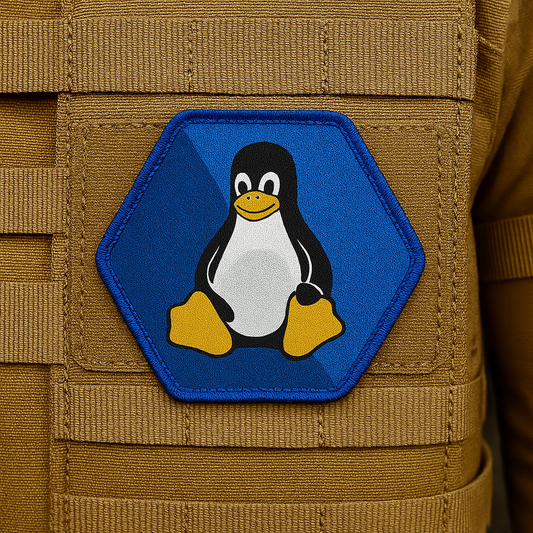 Linux Tux Panguin Printed Morale Patch