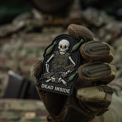 Dead Inside Skeleton PVC Morale Patch – Tactical Hook & Loop Backpack, Plate Carrier & Range Bag Patch