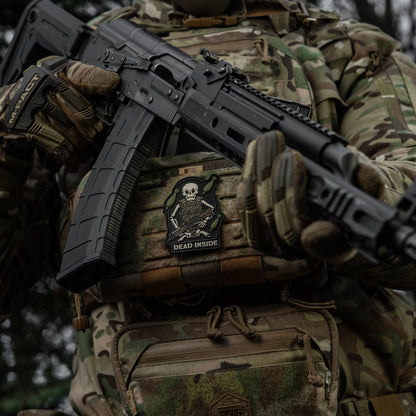 Dead Inside Skeleton PVC Morale Patch – Tactical Hook & Loop Backpack, Plate Carrier & Range Bag Patch