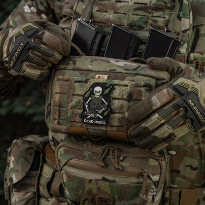 Dead Inside Skeleton PVC Morale Patch – Tactical Hook & Loop Backpack, Plate Carrier & Range Bag Patch