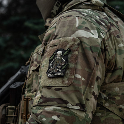 Dead Inside Skeleton PVC Morale Patch – Tactical Hook & Loop Backpack, Plate Carrier & Range Bag Patch