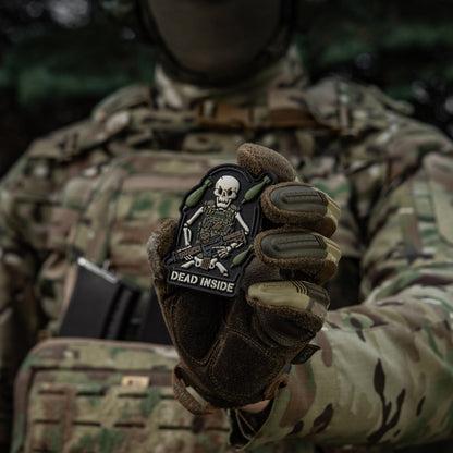 Dead Inside Skeleton PVC Morale Patch – Tactical Hook & Loop Backpack, Plate Carrier & Range Bag Patch