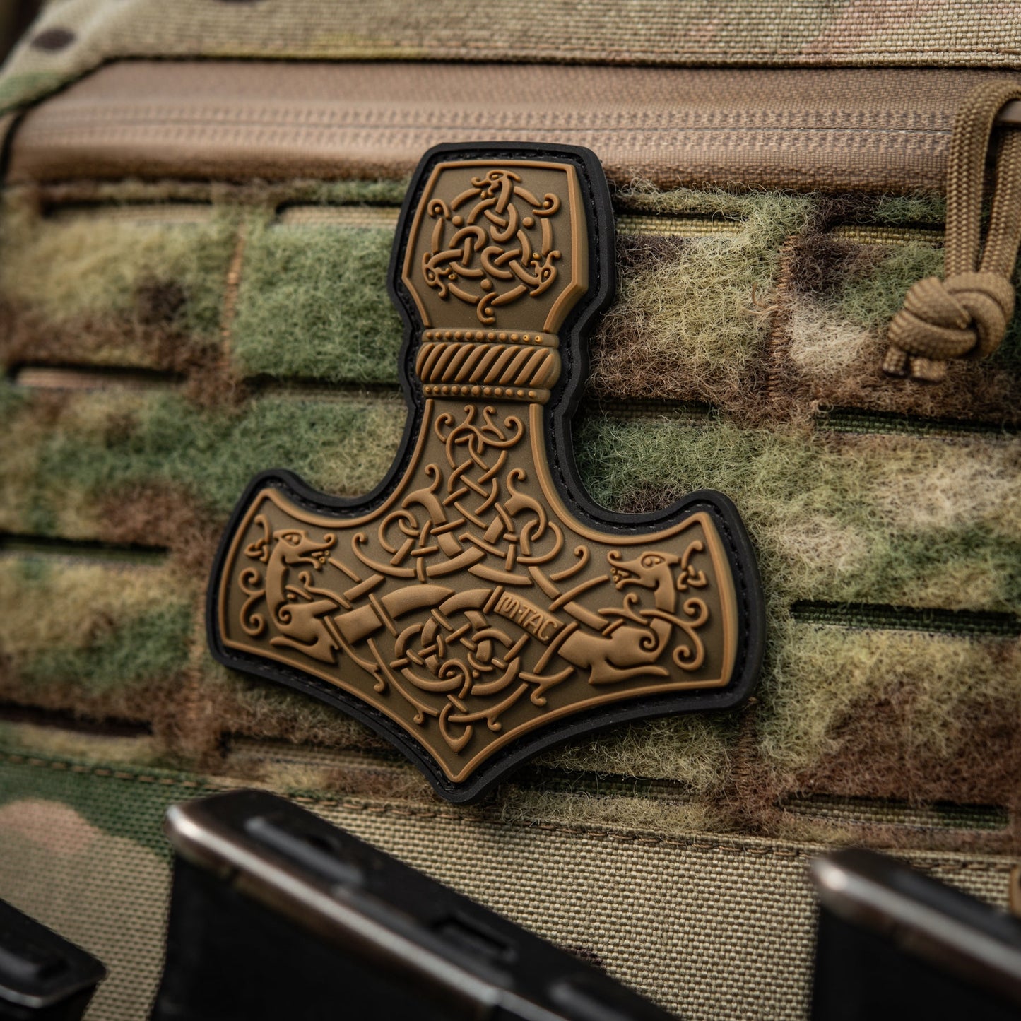 Mjölnir Thor's Hammer PVC Morale Patch – M-Tac Tactical Viking Hook & Loop Patch for Backpack, Plate Carrier & EDC