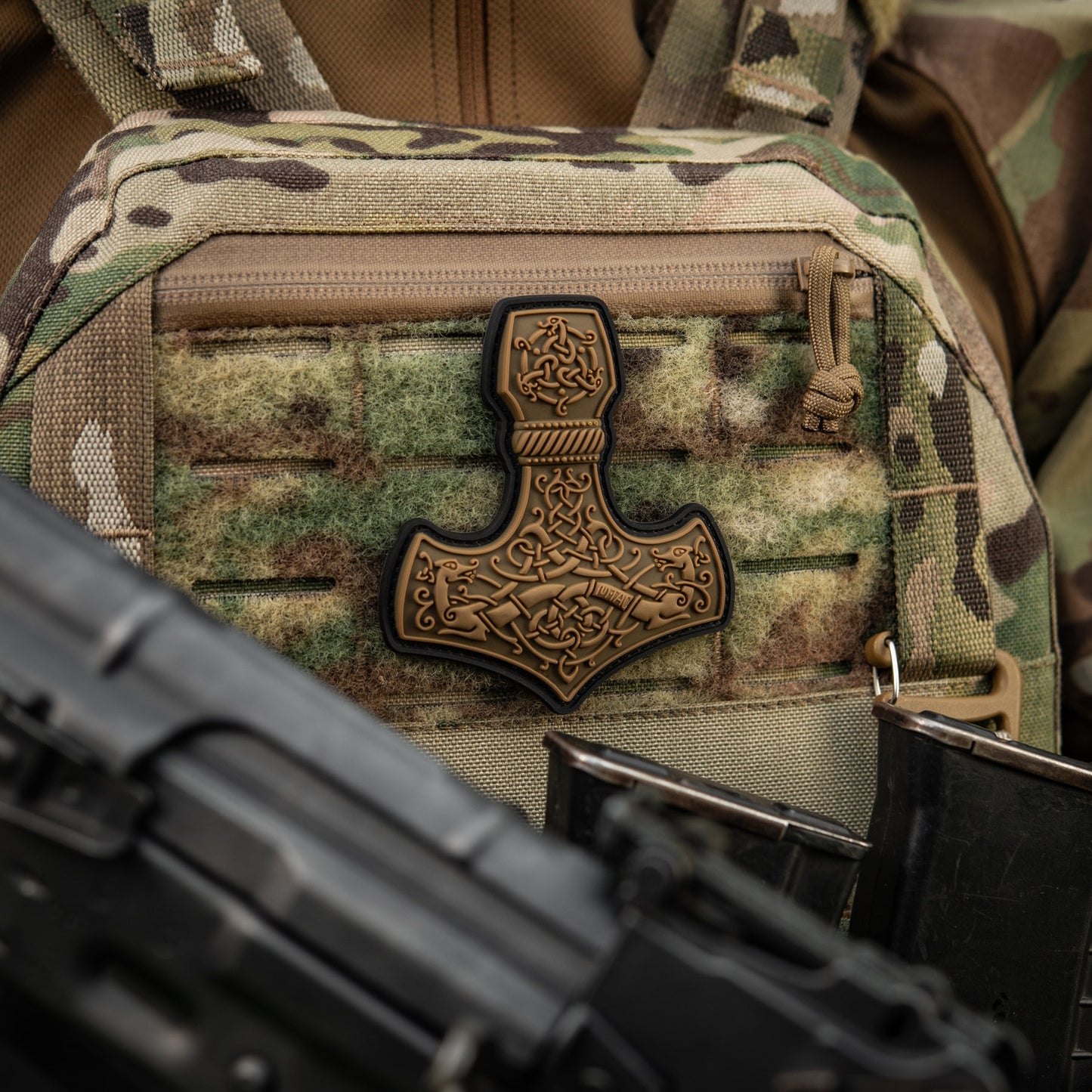 Mjölnir Thor's Hammer PVC Morale Patch – M-Tac Tactical Viking Hook & Loop Patch for Backpack, Plate Carrier & EDC