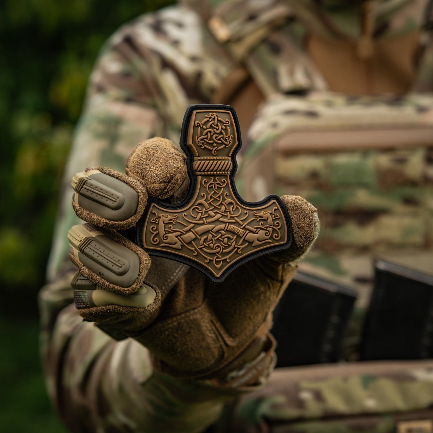 Mjölnir Thor's Hammer PVC Morale Patch – M-Tac Tactical Viking Hook & Loop Patch for Backpack, Plate Carrier & EDC