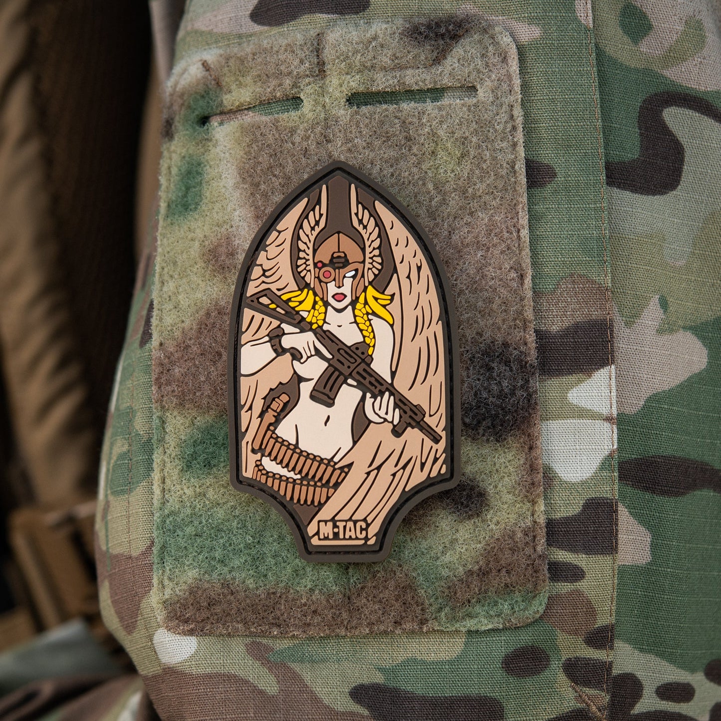 Valkyrie Warrior PVC Morale Patch – M-Tac Tactical Hook & Loop Viking Angel Patch for Backpack, Plate Carrier & Range Bag