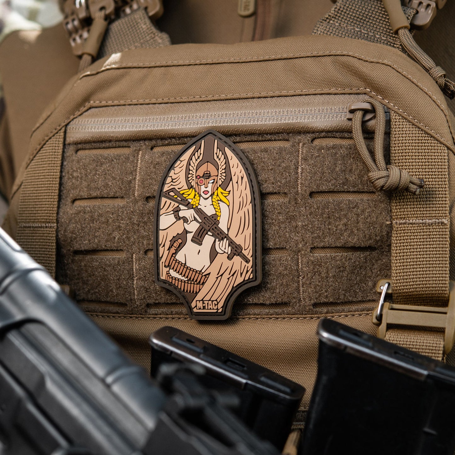 Valkyrie Warrior PVC Morale Patch – M-Tac Tactical Hook & Loop Viking Angel Patch for Backpack, Plate Carrier & Range Bag