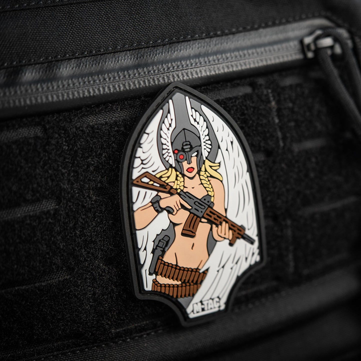Valkyrie Warrior PVC Morale Patch – M-Tac Tactical Hook & Loop Viking Angel Patch for Backpack, Plate Carrier & Range Bag
