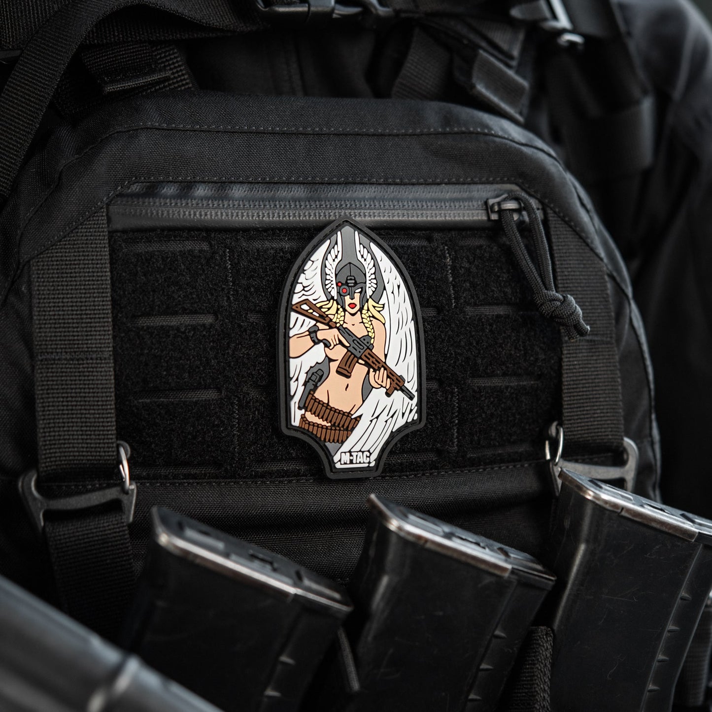 Valkyrie Warrior PVC Morale Patch – M-Tac Tactical Hook & Loop Viking Angel Patch for Backpack, Plate Carrier & Range Bag