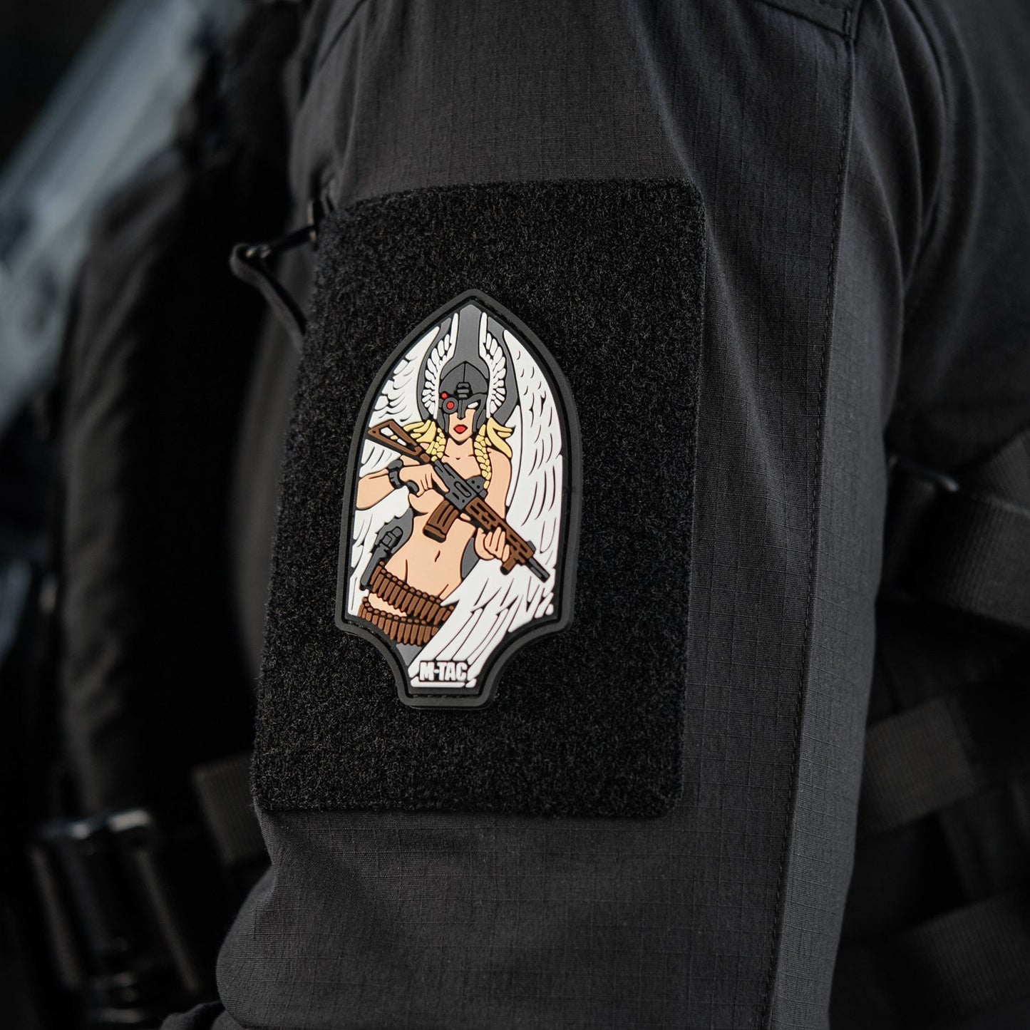 Valkyrie Warrior PVC Morale Patch – M-Tac Tactical Hook & Loop Viking Angel Patch for Backpack, Plate Carrier & Range Bag