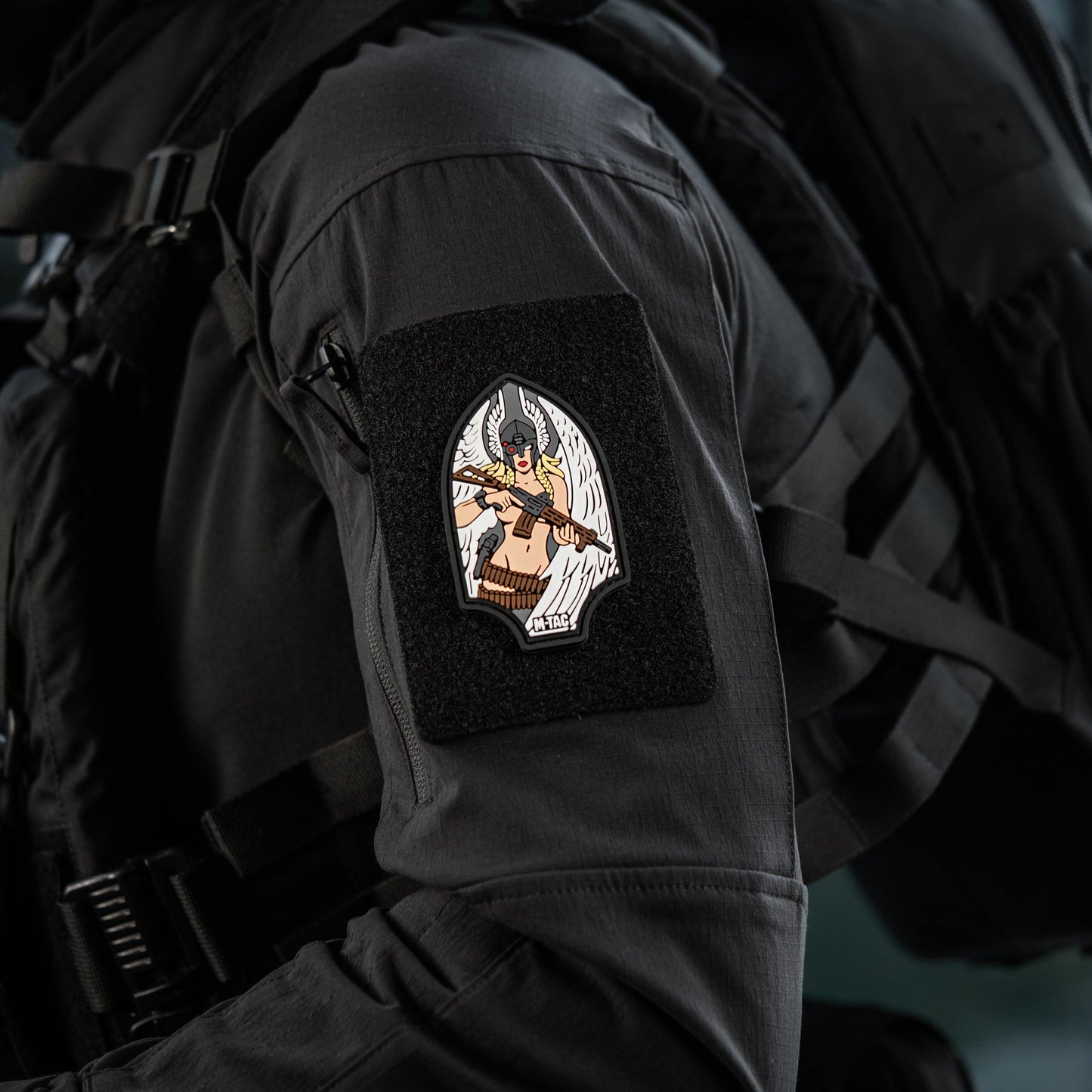 Valkyrie Warrior PVC Morale Patch – M-Tac Tactical Hook & Loop Viking Angel Patch for Backpack, Plate Carrier & Range Bag