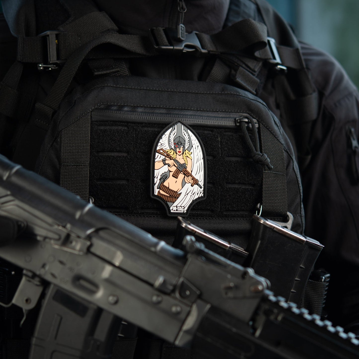 Valkyrie Warrior PVC Morale Patch – M-Tac Tactical Hook & Loop Viking Angel Patch for Backpack, Plate Carrier & Range Bag