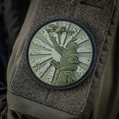 Samurai Drone PVC Morale Patch – M-Tac Tactical Hook & Loop FPV Drone Patch for Backpack, Plate Carrier & Range Bag