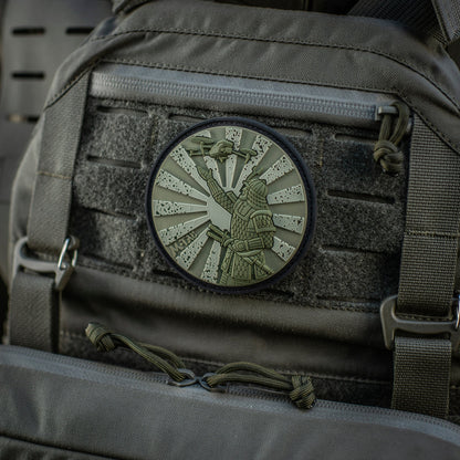 Samurai Drone PVC Morale Patch – M-Tac Tactical Hook & Loop FPV Drone Patch for Backpack, Plate Carrier & Range Bag