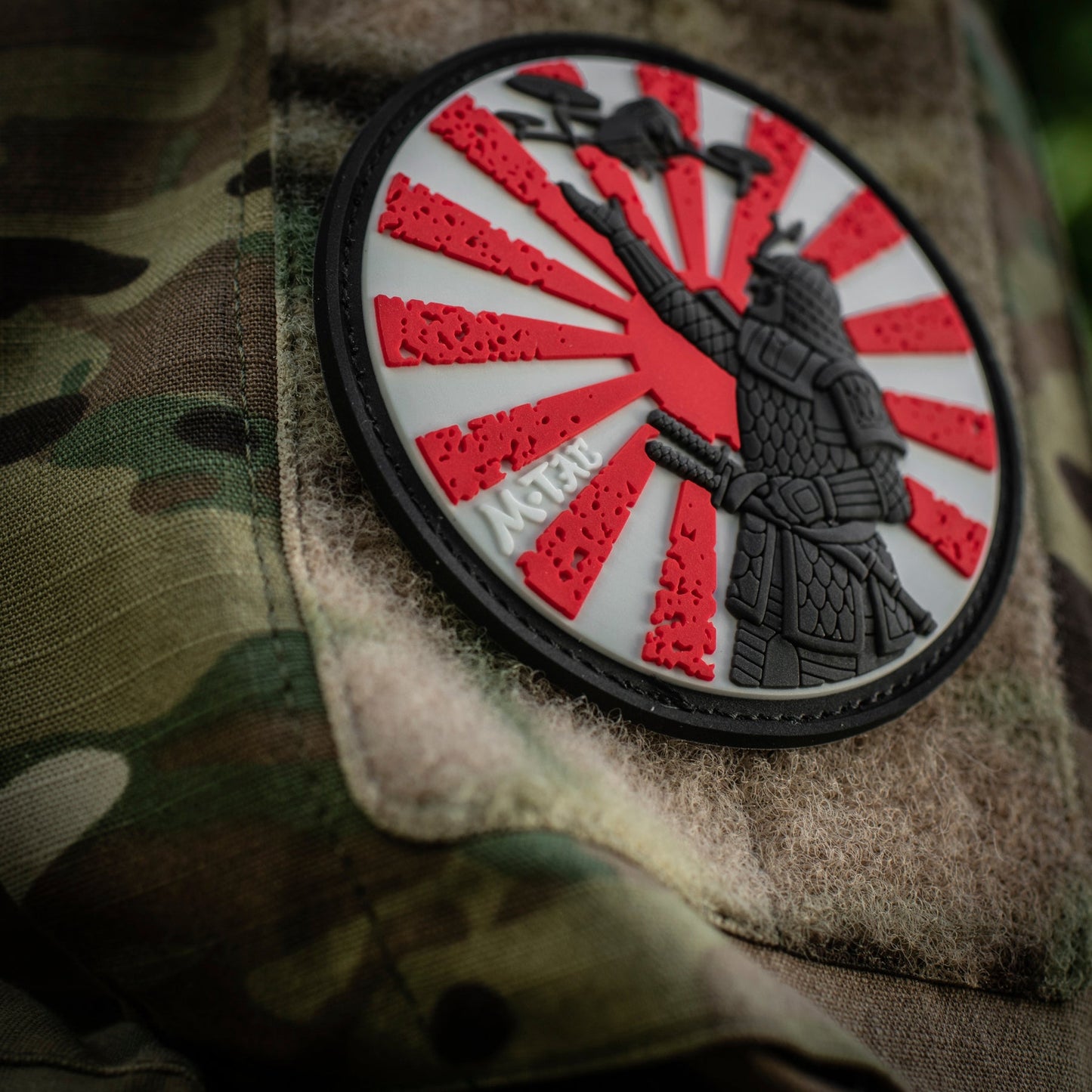 Samurai Drone PVC Morale Patch – M-Tac Tactical Hook & Loop FPV Drone Patch for Backpack, Plate Carrier & Range Bag