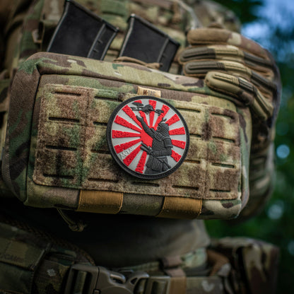 Samurai Drone PVC Morale Patch – M-Tac Tactical Hook & Loop FPV Drone Patch for Backpack, Plate Carrier & Range Bag