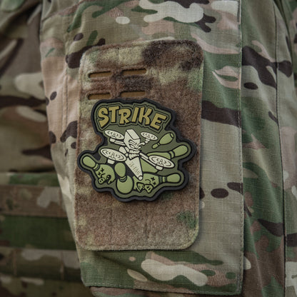 Strike FPV Drone PVC Morale Patch – M-Tac Tactical Hook & Loop UAV Patch for Backpack, Plate Carrier & Range Bag