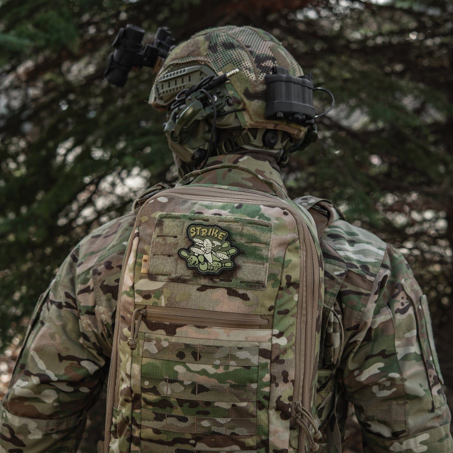 Strike FPV Drone PVC Morale Patch – M-Tac Tactical Hook & Loop UAV Patch for Backpack, Plate Carrier & Range Bag