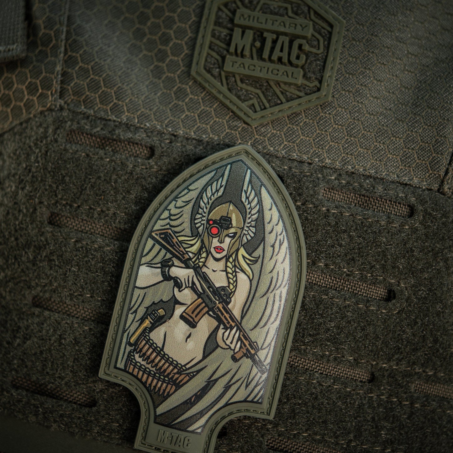 Valkyrie Warrior PVC Morale Patch – M-Tac Tactical Hook & Loop Viking Angel Patch for Backpack, Plate Carrier & Range Bag