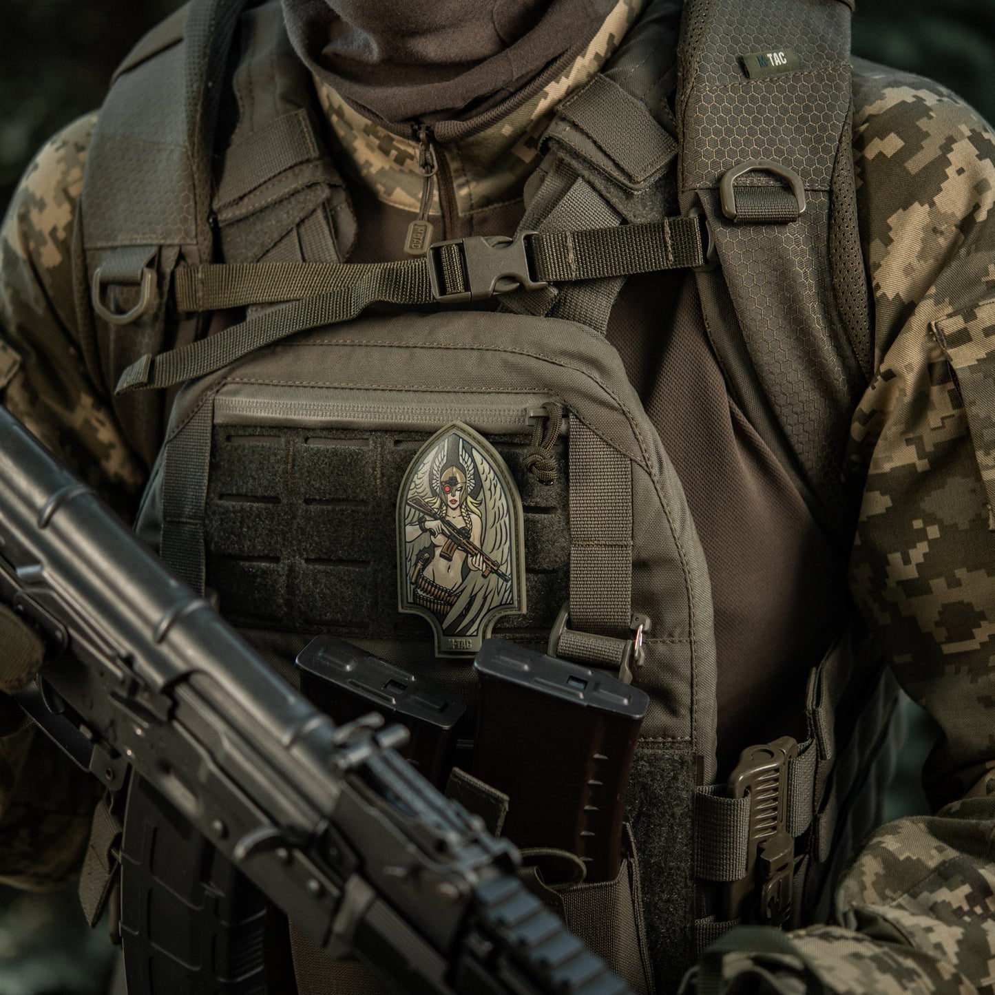 Valkyrie Warrior PVC Morale Patch – M-Tac Tactical Hook & Loop Viking Angel Patch for Backpack, Plate Carrier & Range Bag
