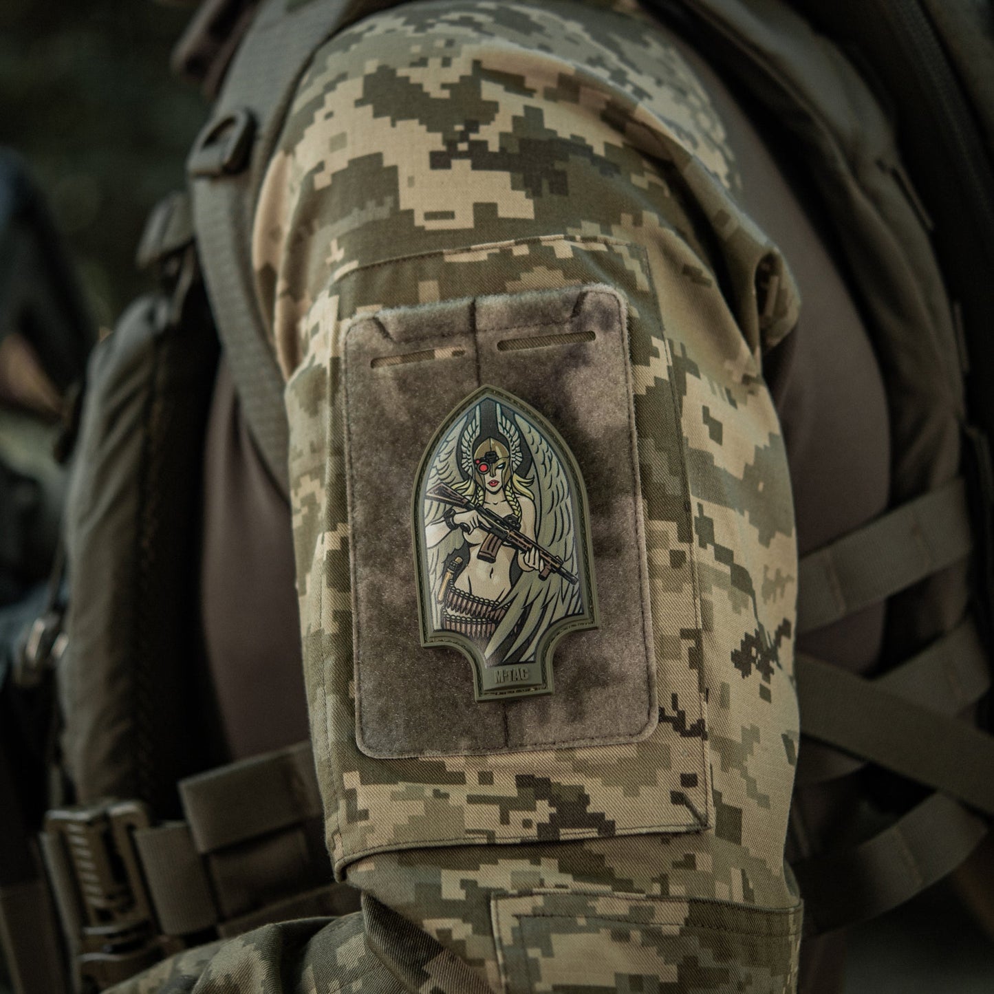 Valkyrie Warrior PVC Morale Patch – M-Tac Tactical Hook & Loop Viking Angel Patch for Backpack, Plate Carrier & Range Bag