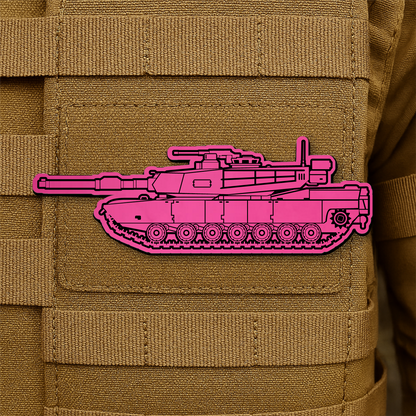 M1 Abrams Main Battle Tank Engraved Morale Patch – 1.4” x 4” Hook & Loop Tactical Patch | Made in USA