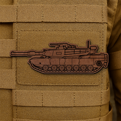 M1 Abrams Main Battle Tank Engraved Morale Patch – 1.4” x 4” Hook & Loop Tactical Patch | Made in USA