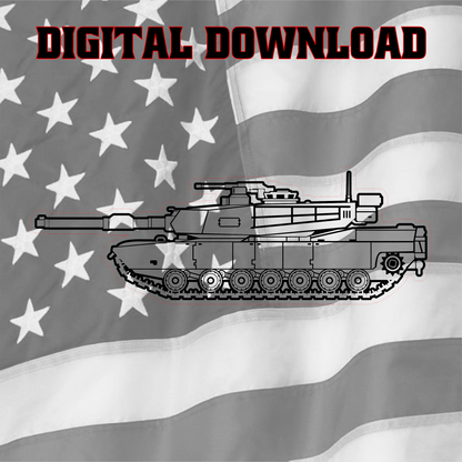 M1 Abrams Main Battle Tank Engraving Digital File Download