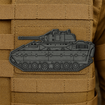 M2/M3 Bradley Fighting Vehicle Engraved Morale Patch – 1.4” x 3” Hook & Loop Tactical Patch | Made in USA