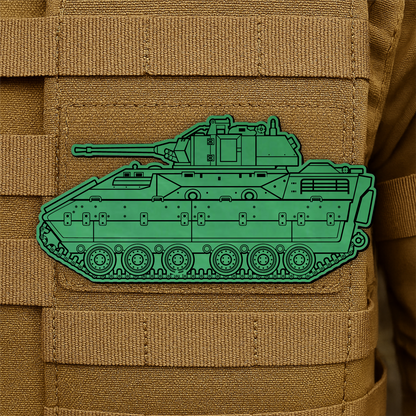 M2/M3 Bradley Fighting Vehicle Engraved Morale Patch – 1.4” x 3” Hook & Loop Tactical Patch | Made in USA
