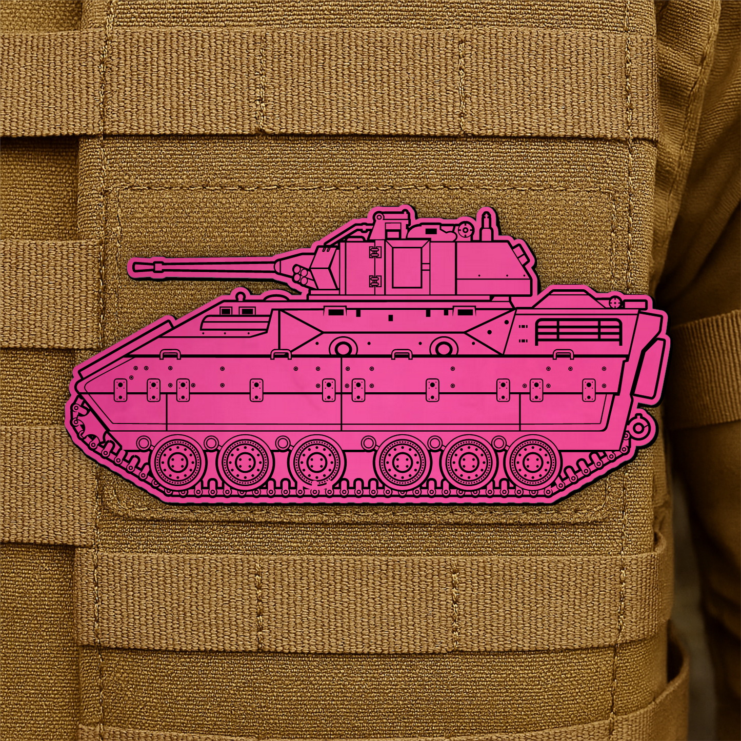 M2/M3 Bradley Fighting Vehicle Engraved Morale Patch – 1.4” x 3” Hook & Loop Tactical Patch | Made in USA