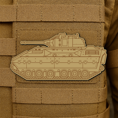 M2/M3 Bradley Fighting Vehicle Engraved Morale Patch – 1.4” x 3” Hook & Loop Tactical Patch | Made in USA