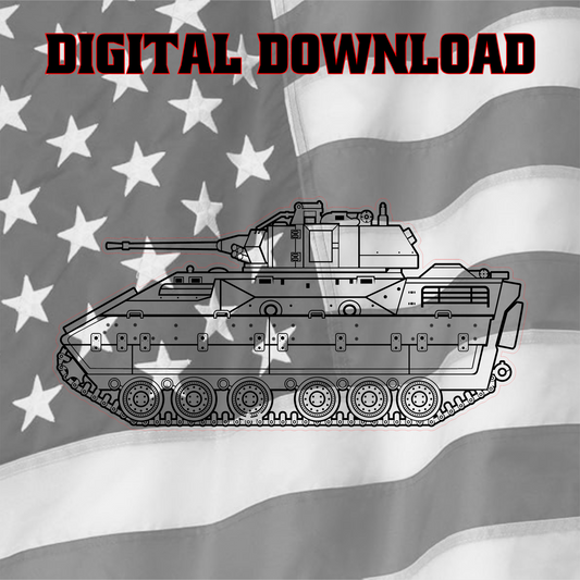 M2/M3 Bradley Fighting Vehicle Engraving Digital File Download