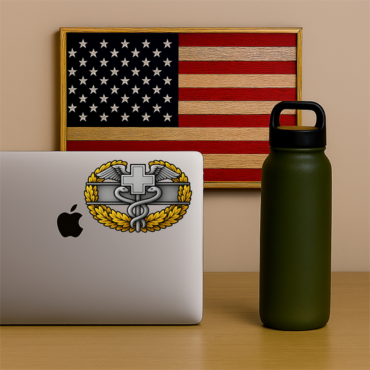 Army Master Combat Medic Badge Sticker – Army Veteran Vinyl Decal, Waterproof