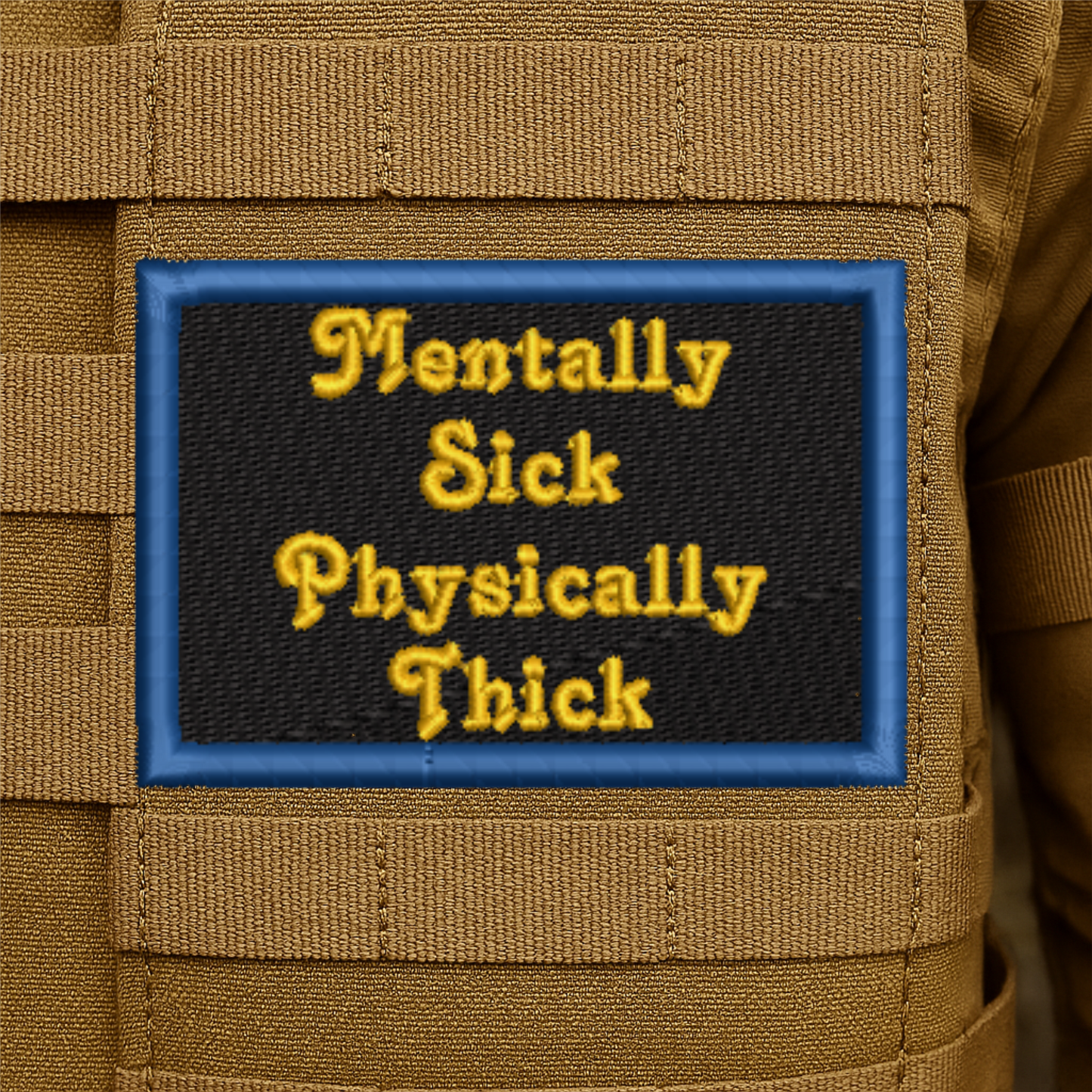 Mentally Sick Physically Thick Funny Embroidered Morale Patch