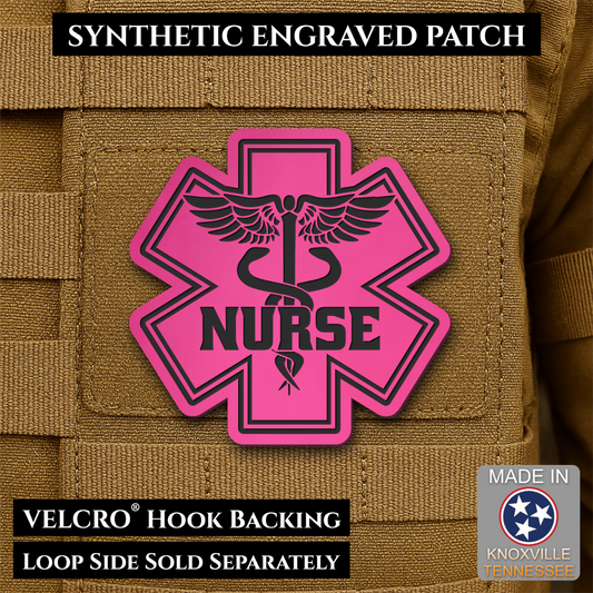 Nurse - Star of Life Morale Patch, 3x3" | Made in USA | VELCRO® Brand Hook Backing