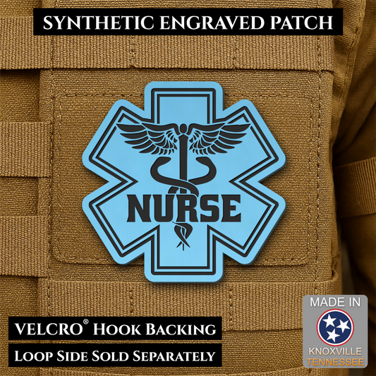 Nurse - Star of Life Morale Patch, 3x3" | Made in USA | VELCRO® Brand Hook Backing