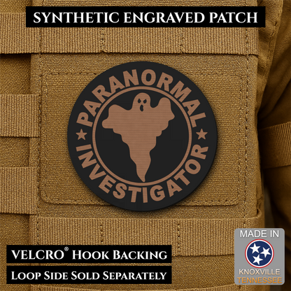 Paranormal Investigator Funny Morale Patch, 3" Round | Made in USA | VELCRO® Brand Hook Backing