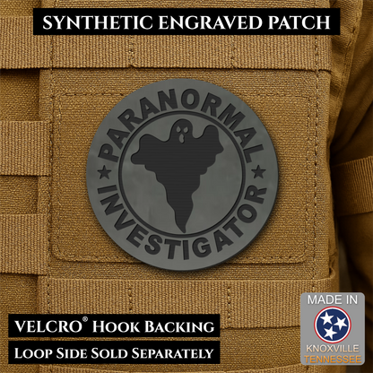 Paranormal Investigator Funny Morale Patch, 3" Round | Made in USA | VELCRO® Brand Hook Backing