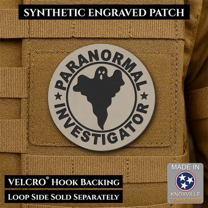 Paranormal Investigator Funny Morale Patch, 3" Round | Made in USA | VELCRO® Brand Hook Backing