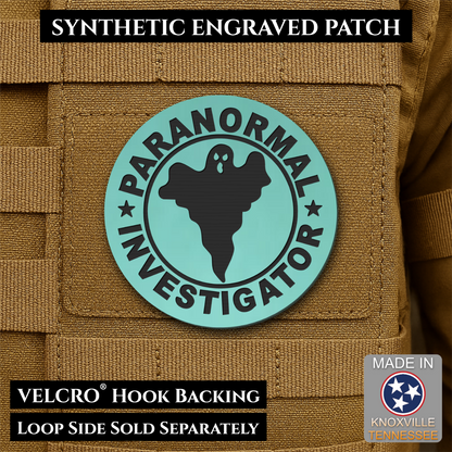 Paranormal Investigator Funny Morale Patch, 3" Round | Made in USA | VELCRO® Brand Hook Backing