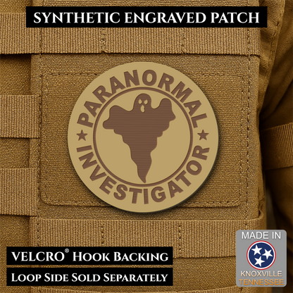 Paranormal Investigator Funny Morale Patch, 3" Round | Made in USA | VELCRO® Brand Hook Backing