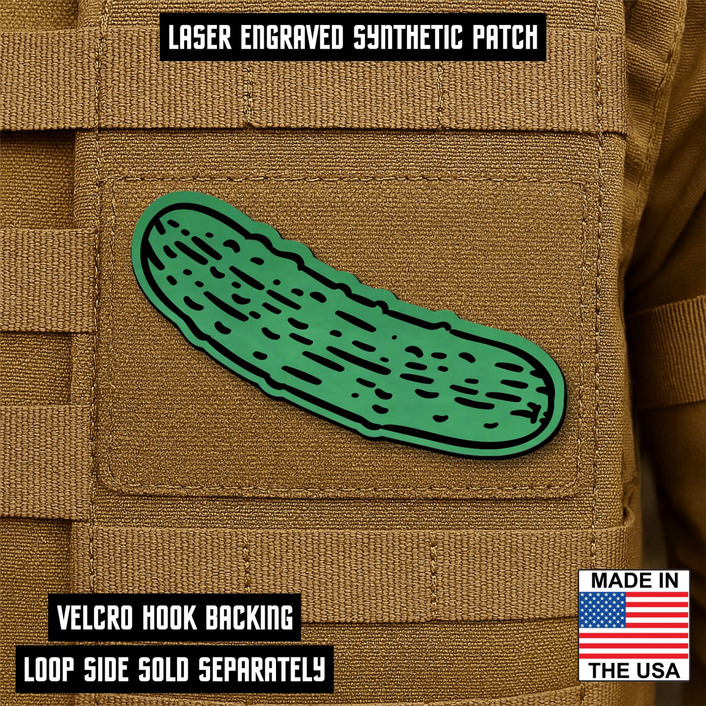 Dill Pickle Funny Morale Patch 1.8"x3" Hook & Loop | Made in USA